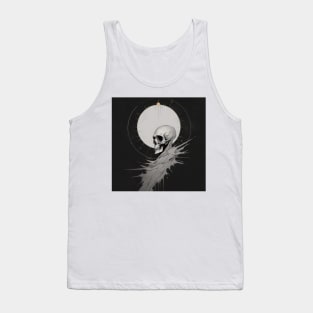 Monotone Illustration of Skull Tank Top